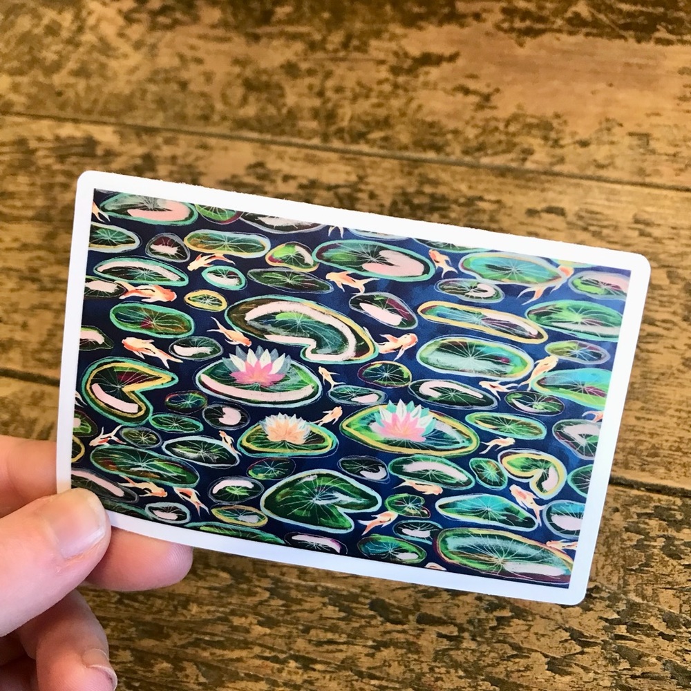 NEW Lily pad pond sticker